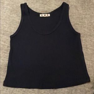 AMO navy ribbed tank